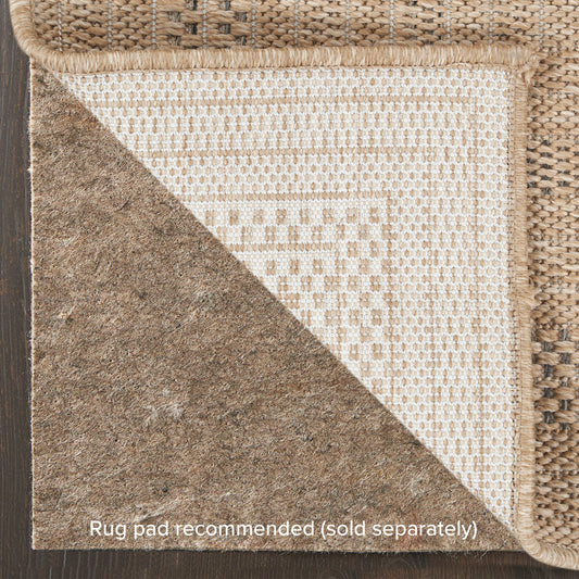 Nourison Home Tulum Taupe Grey Contemporary