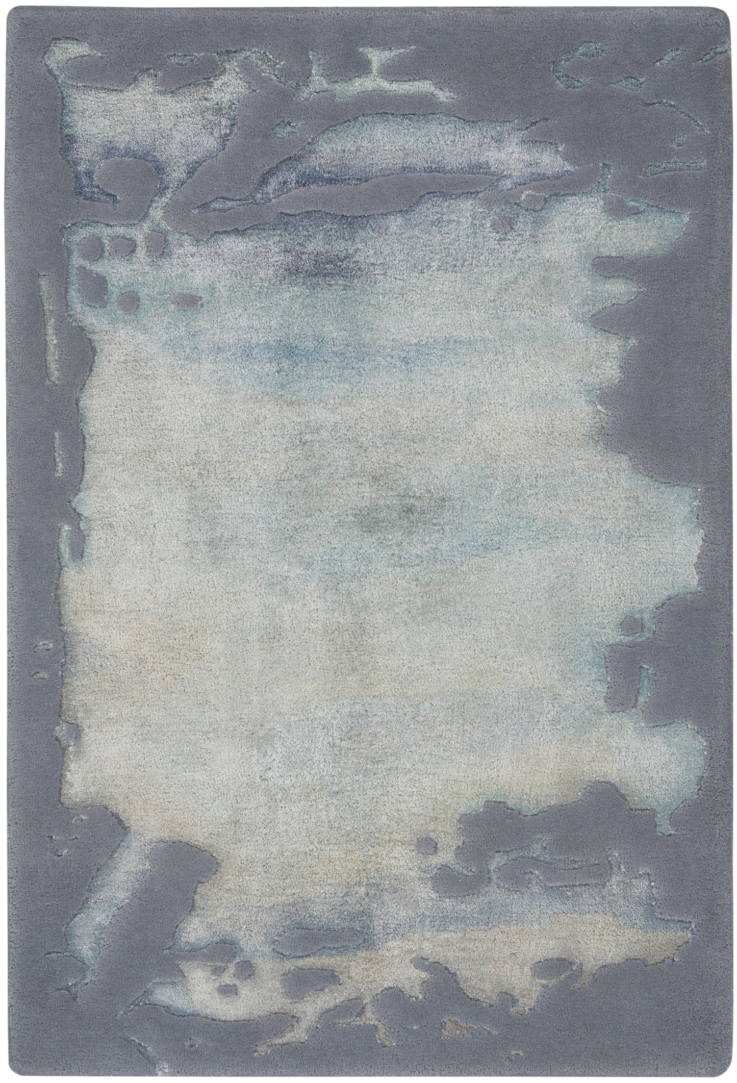 Nourison Home Prismatic PRS19 Seafoam Silver Contemporary Hand Tufted Rug