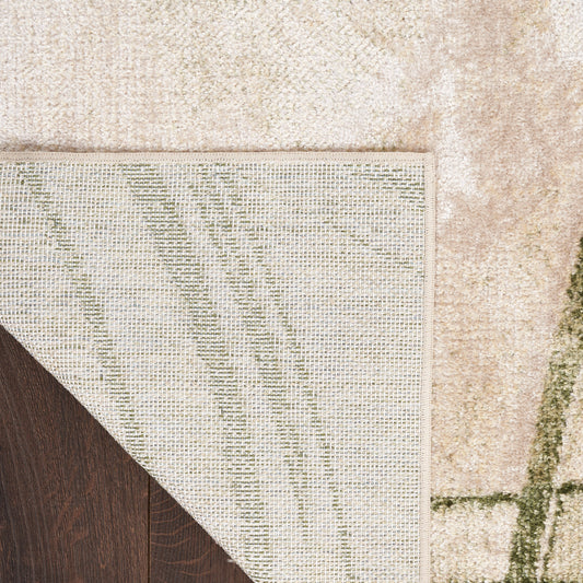 Nourison Home Astra Machine Washable Beige Green Contemporary