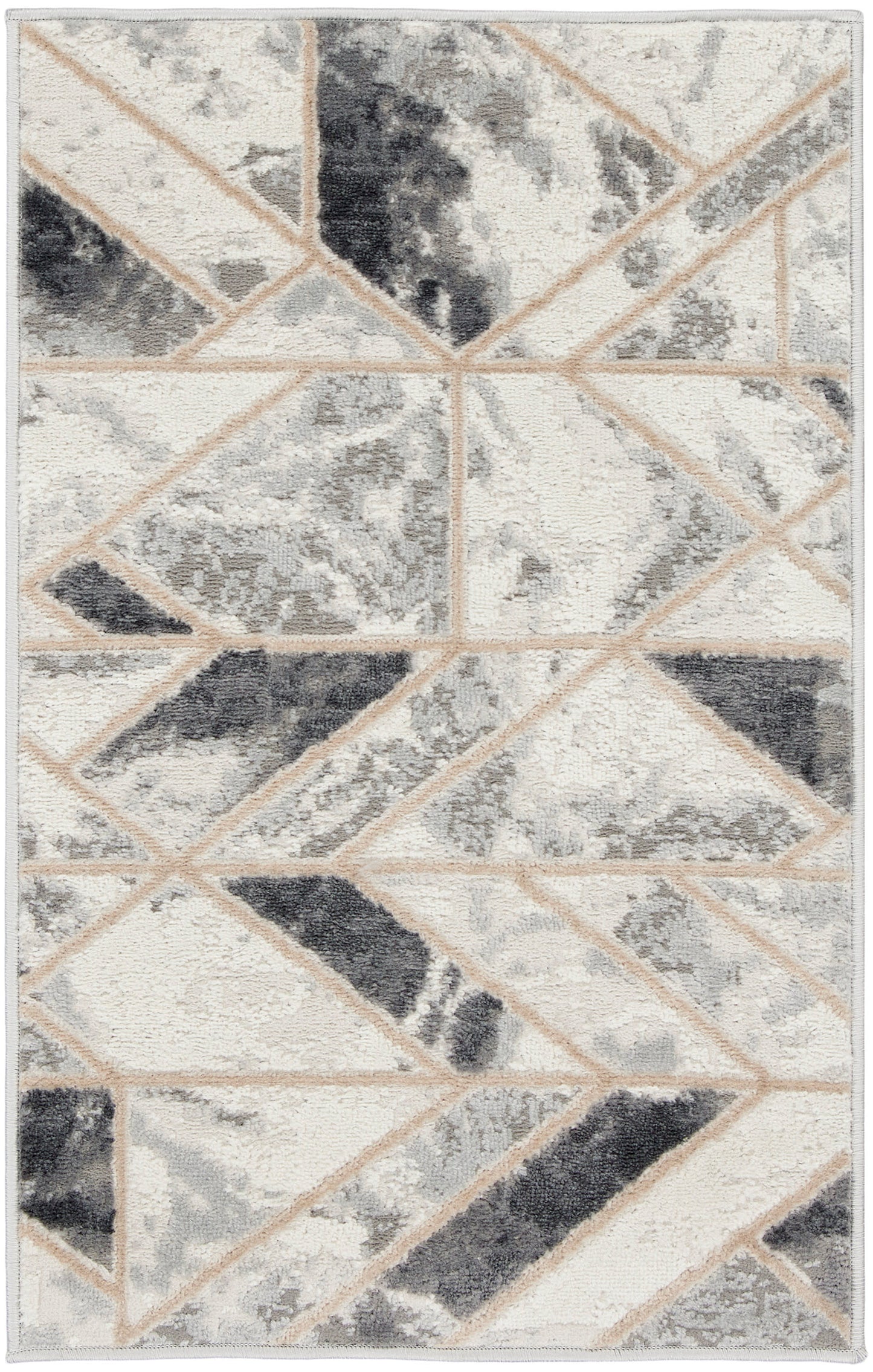 Nourison Home Elation ETN11 Ivory Grey Contemporary Power-loomed Rug