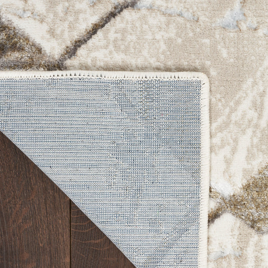 Nourison Home Glitz Ivory Grey Contemporary