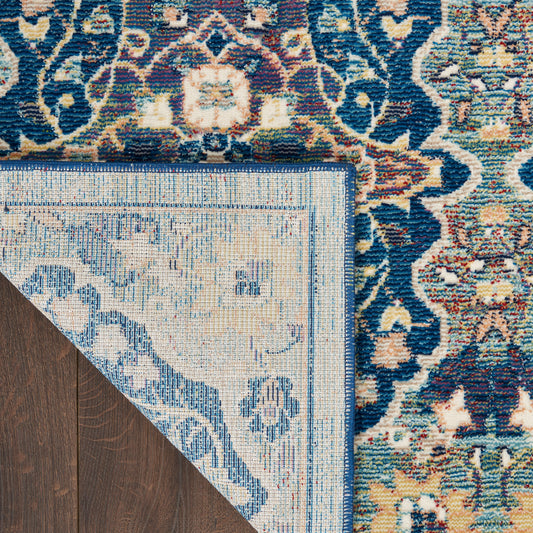 Nourison Home Ankara Global Navy Multicolor Transitional