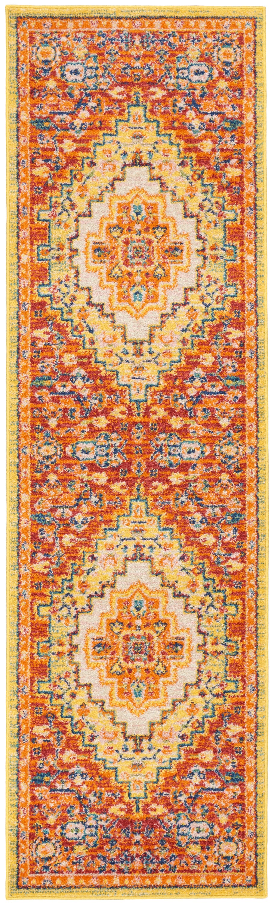 Nourison Home Allur ALR04 Red Multicolor Transitional Power-loomed Rug