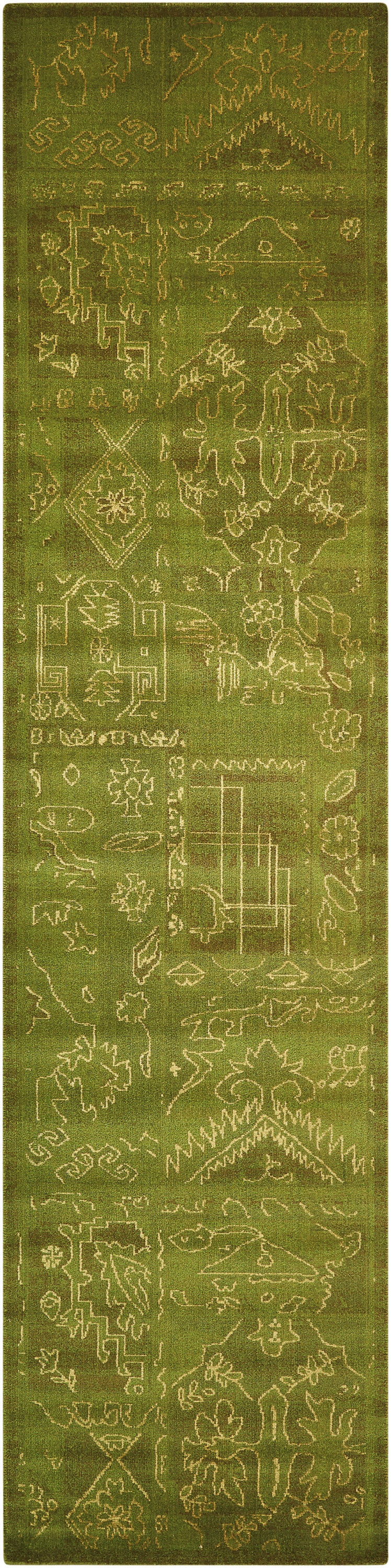 Nourison Home Silk Infusion SIF02 Green Transitional Loomed Rug