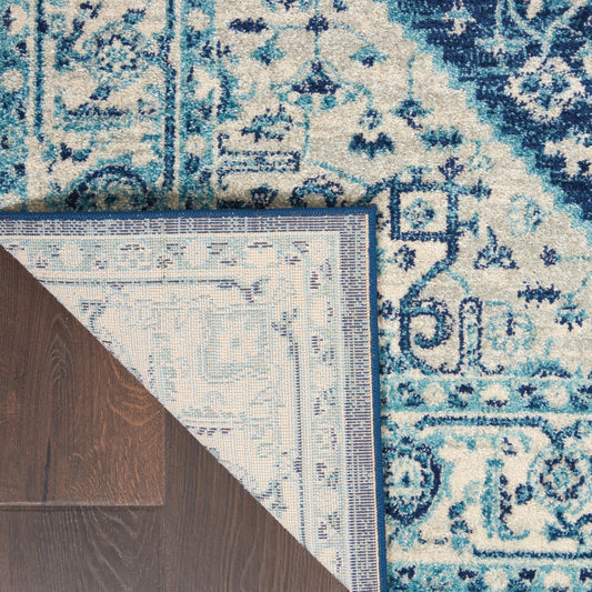 Nourison Home Tranquil Ivory Navy Transitional