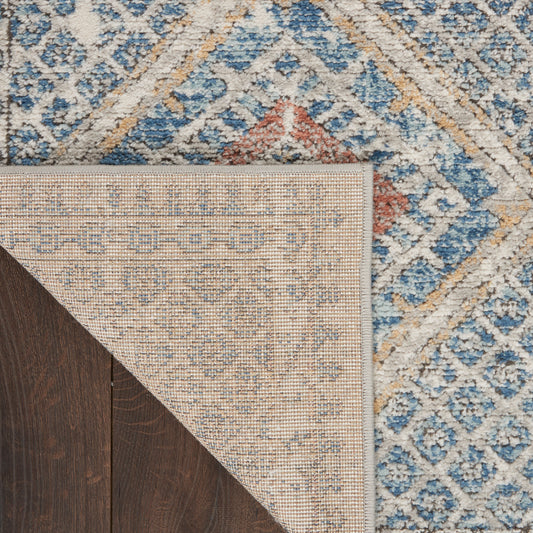 Nourison Home Quarry Blue Ivory Contemporary