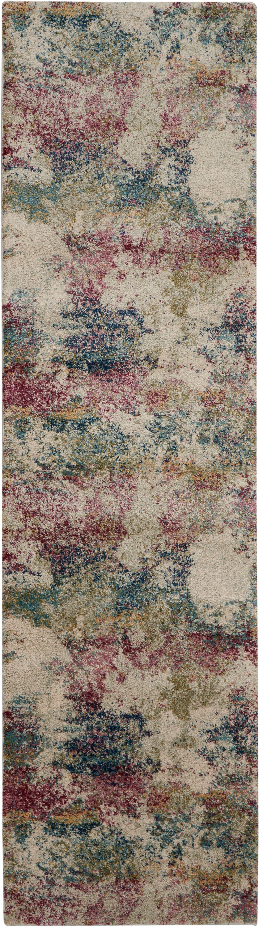 Nourison Home Fusion FSS17 Cream Multicolor Contemporary Power-loomed Rug