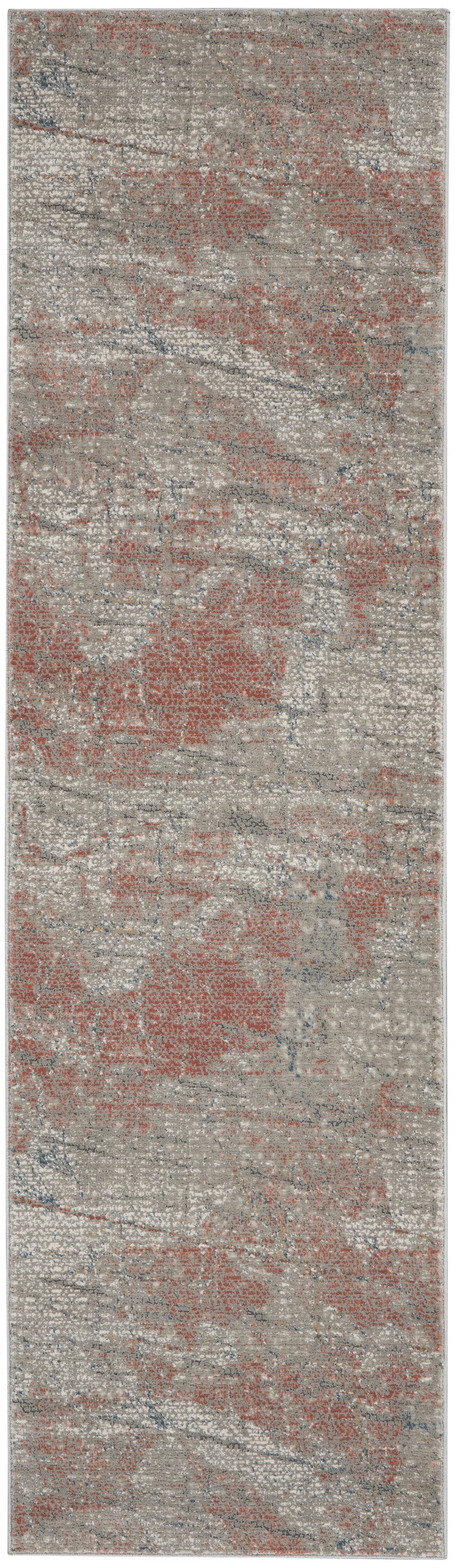 Nourison Home Rustic Textures RUS15 Light Grey Rust Contemporary Power-loomed Rugs