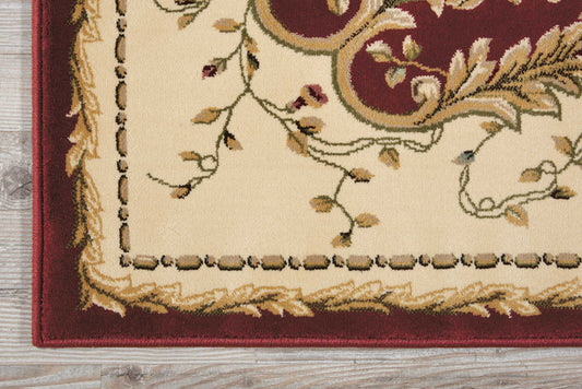 Nourison Home Bordeaux Burgundy Traditional