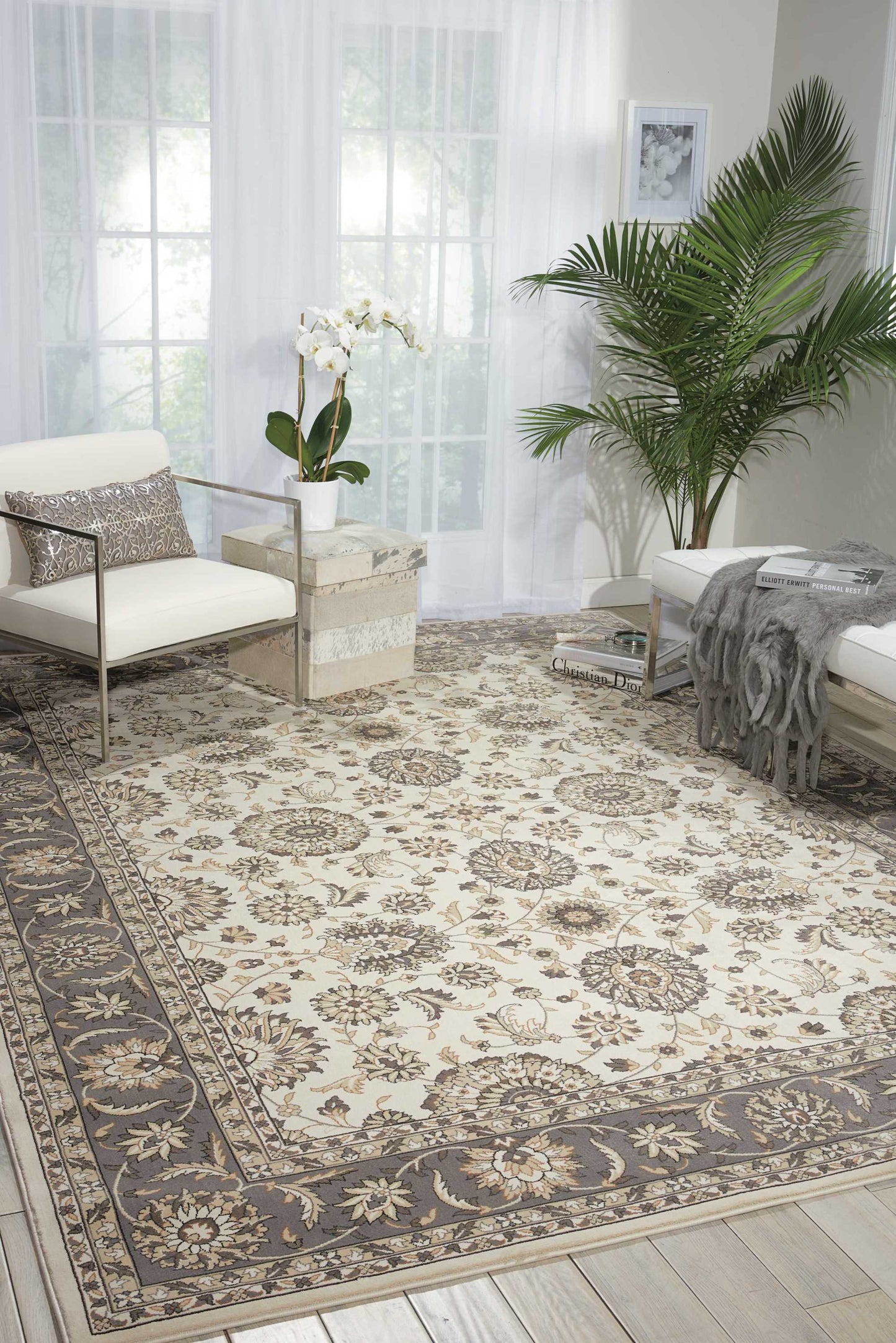 Nourison Home Persian Crown Ivory Grey Traditional