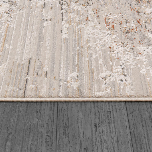 Dynamic Rugs Marina White Rose Modern