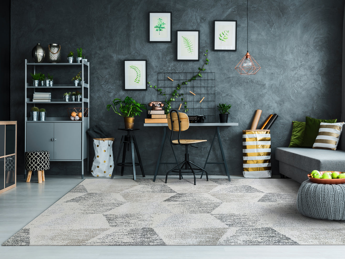 Dynamic Rugs Mehari Ivory Grey Taupe Contemporary