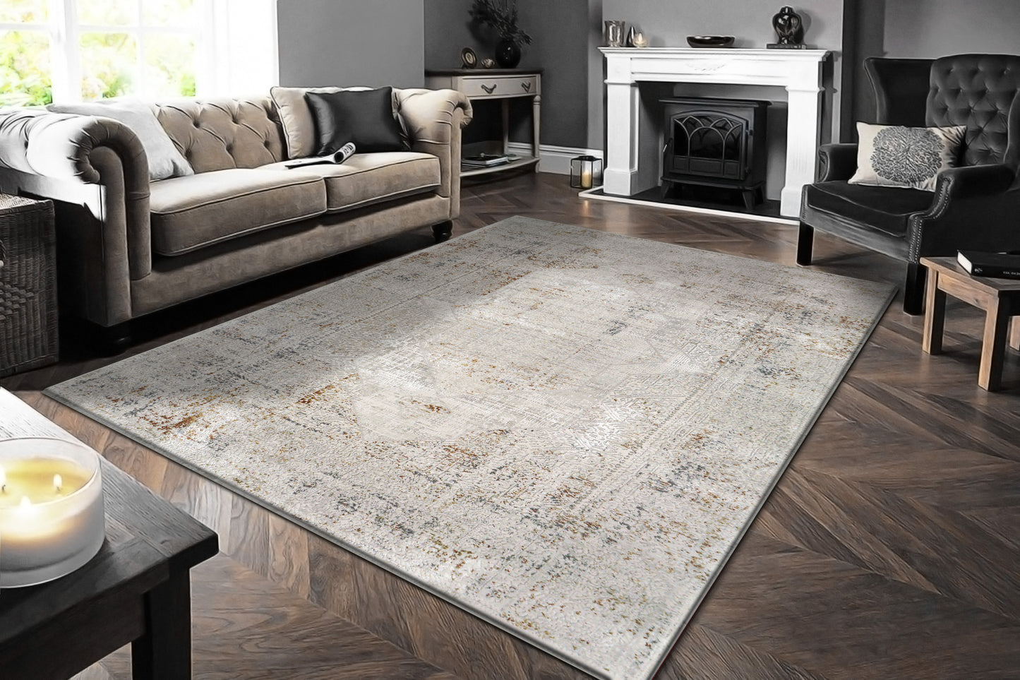 Dynamic Rugs Renaissance Ivory Multi Modern
