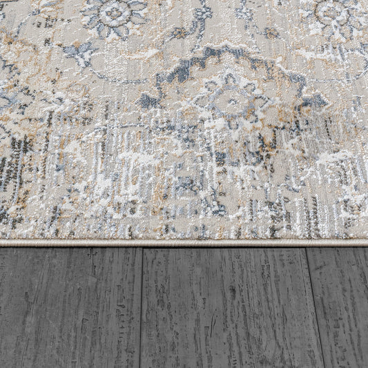Dynamic Rugs Marina White Grey Transitional
