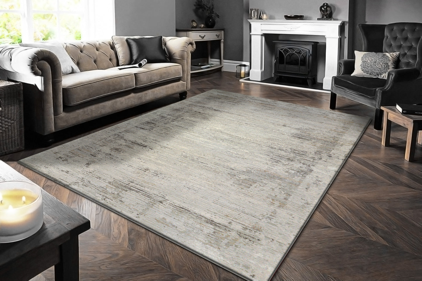 Dynamic Rugs Renaissance Ivory Grey Modern