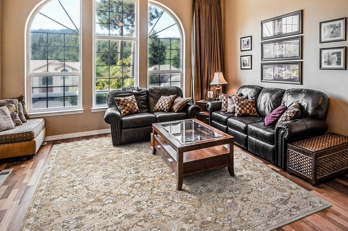 Dynamic Rugs Octo Cream Multi Traditional