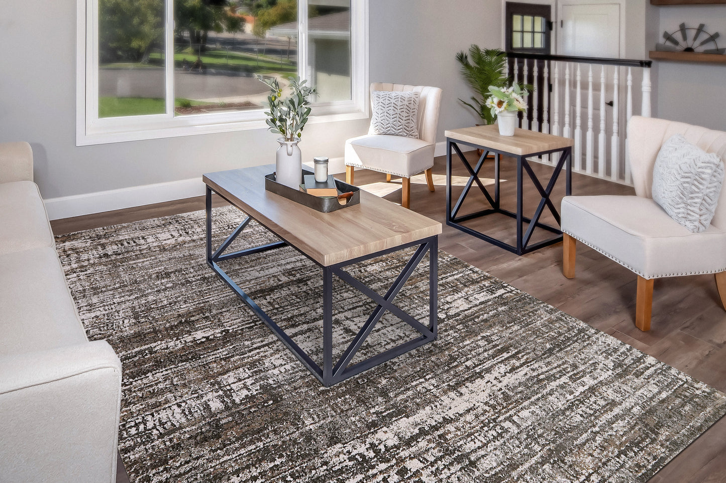 Dynamic Rugs Riley Grey Beige Modern