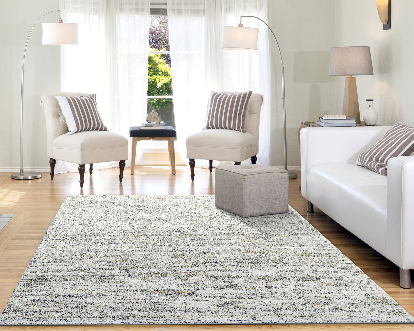 Dynamic Rugs Mehari Ivory Grey Gold Contemporary