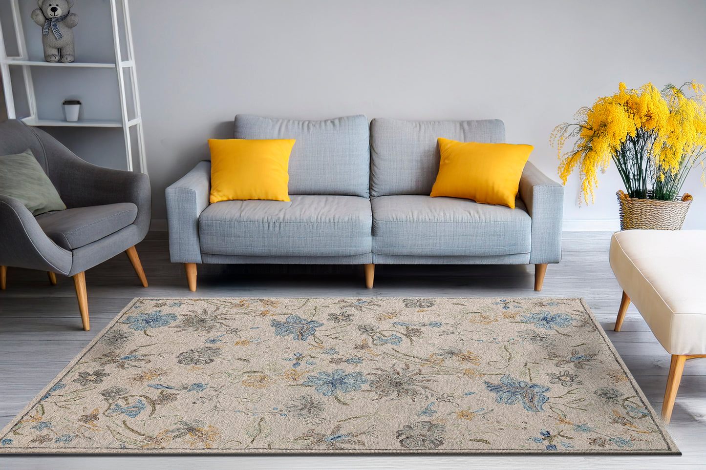 Dynamic Rugs Daisy Ivory Multi Transitional