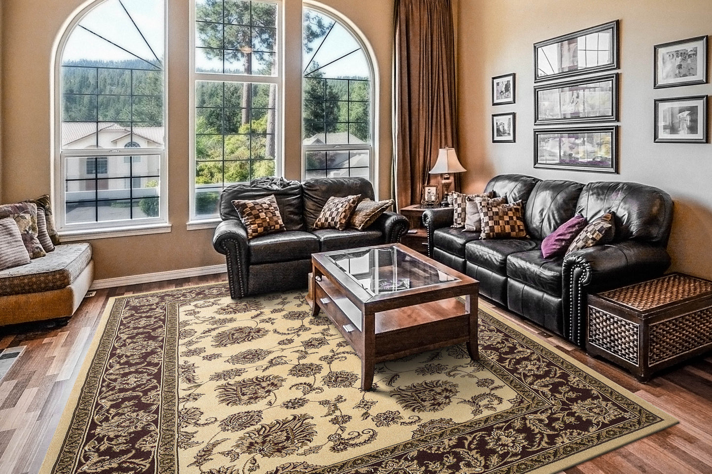 Dynamic Rugs Legacy Cream Brown Traditional