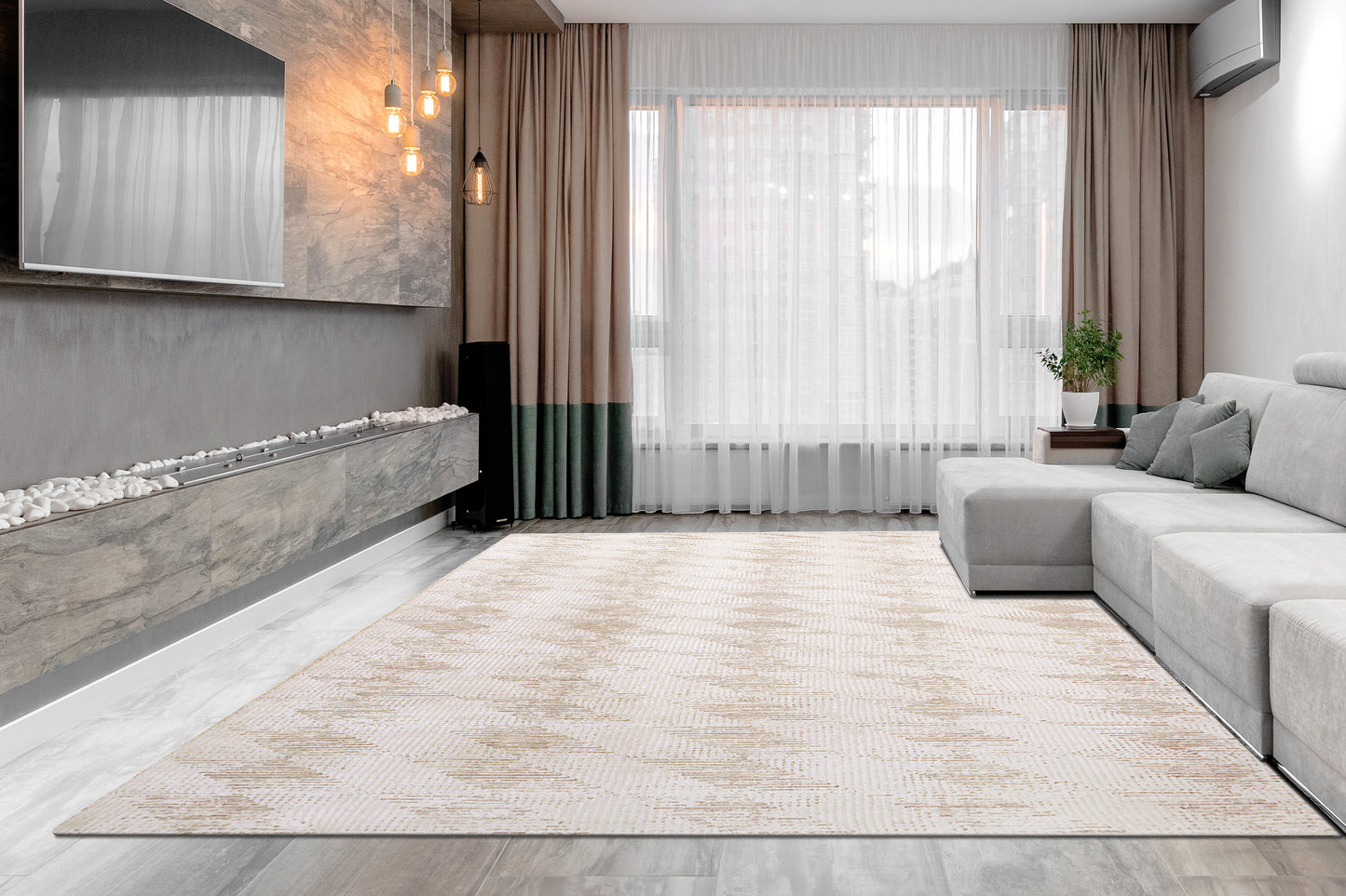 Dynamic Rugs Sahara Grey Modern