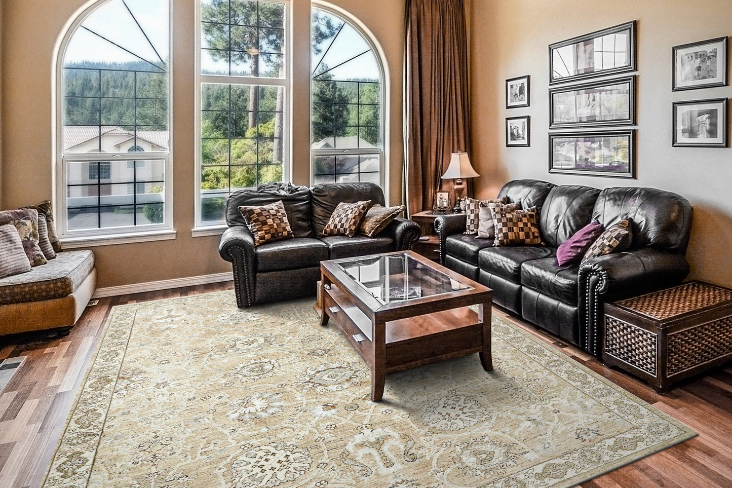 Dynamic Rugs Octo Cream Multi Traditional