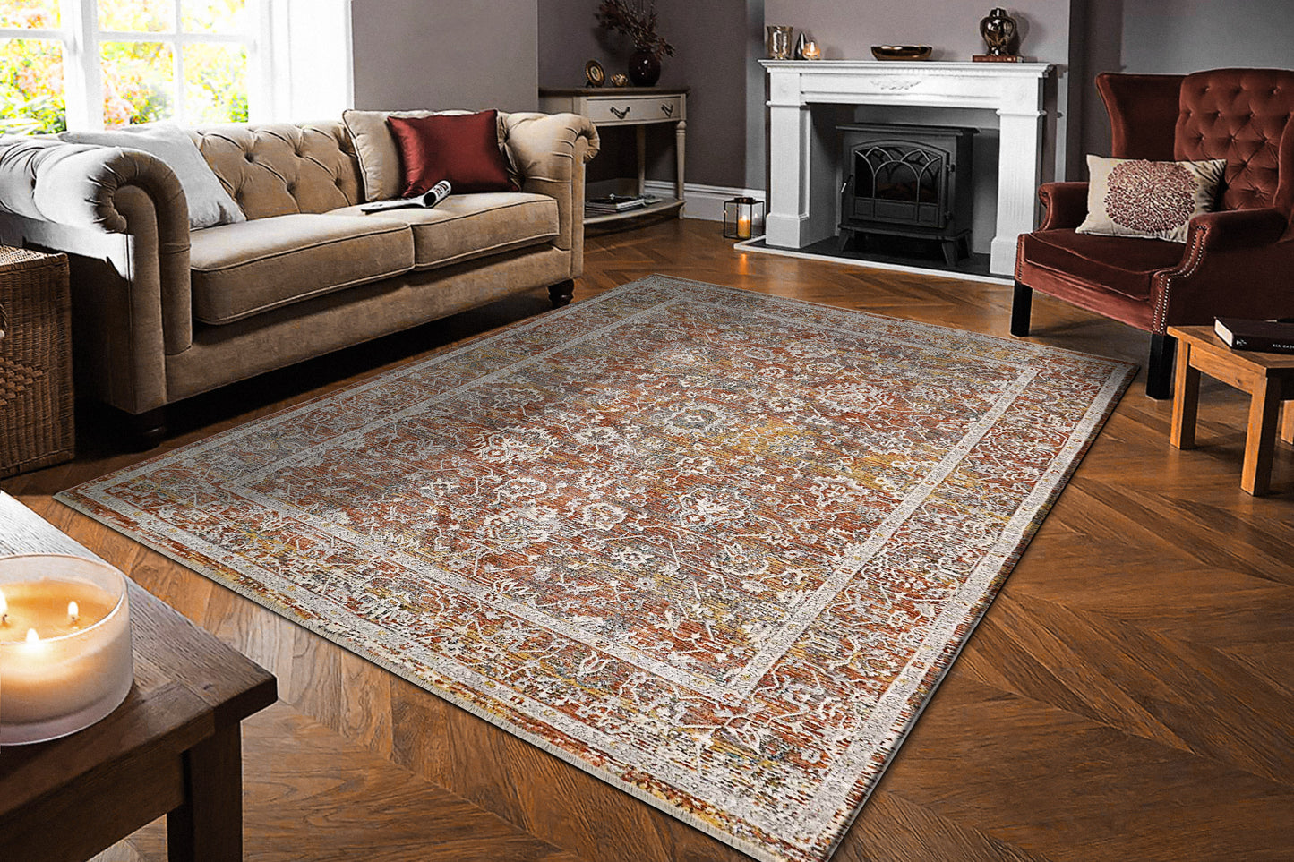Dynamic Rugs Skyler Copper Multi Transitional