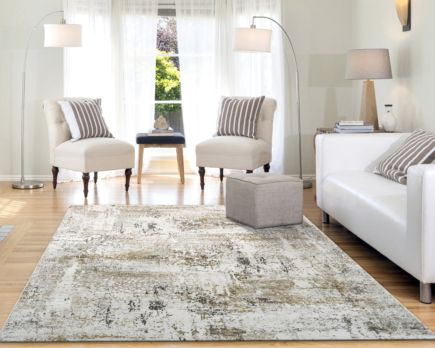 Dynamic Rugs Quartz Ivory Grey Transitional