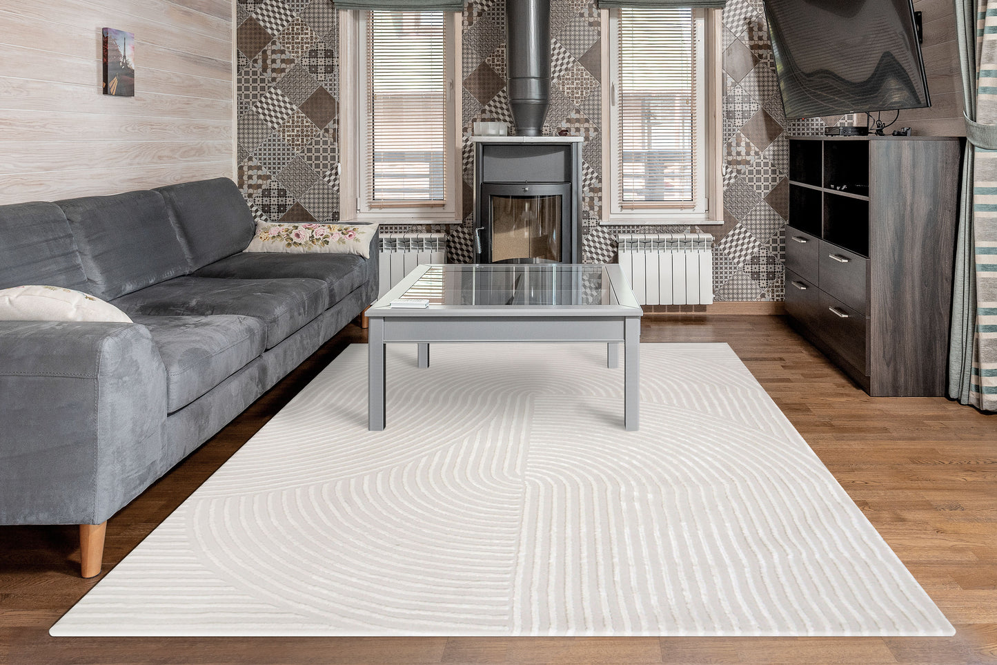 Dynamic Rugs Rori Ivory Gre Modern