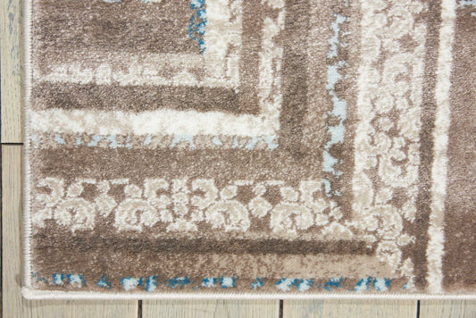 Nourison Home Soho Mocha Blue Contemporary