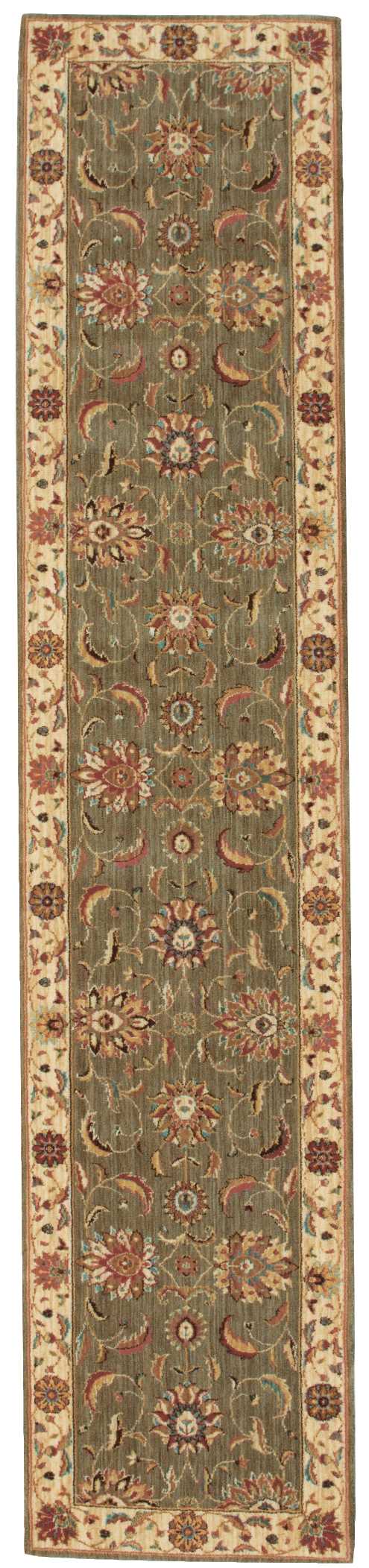 Nourison Home Living Treasures LI04 Green Traditional Loom-woven Rug
