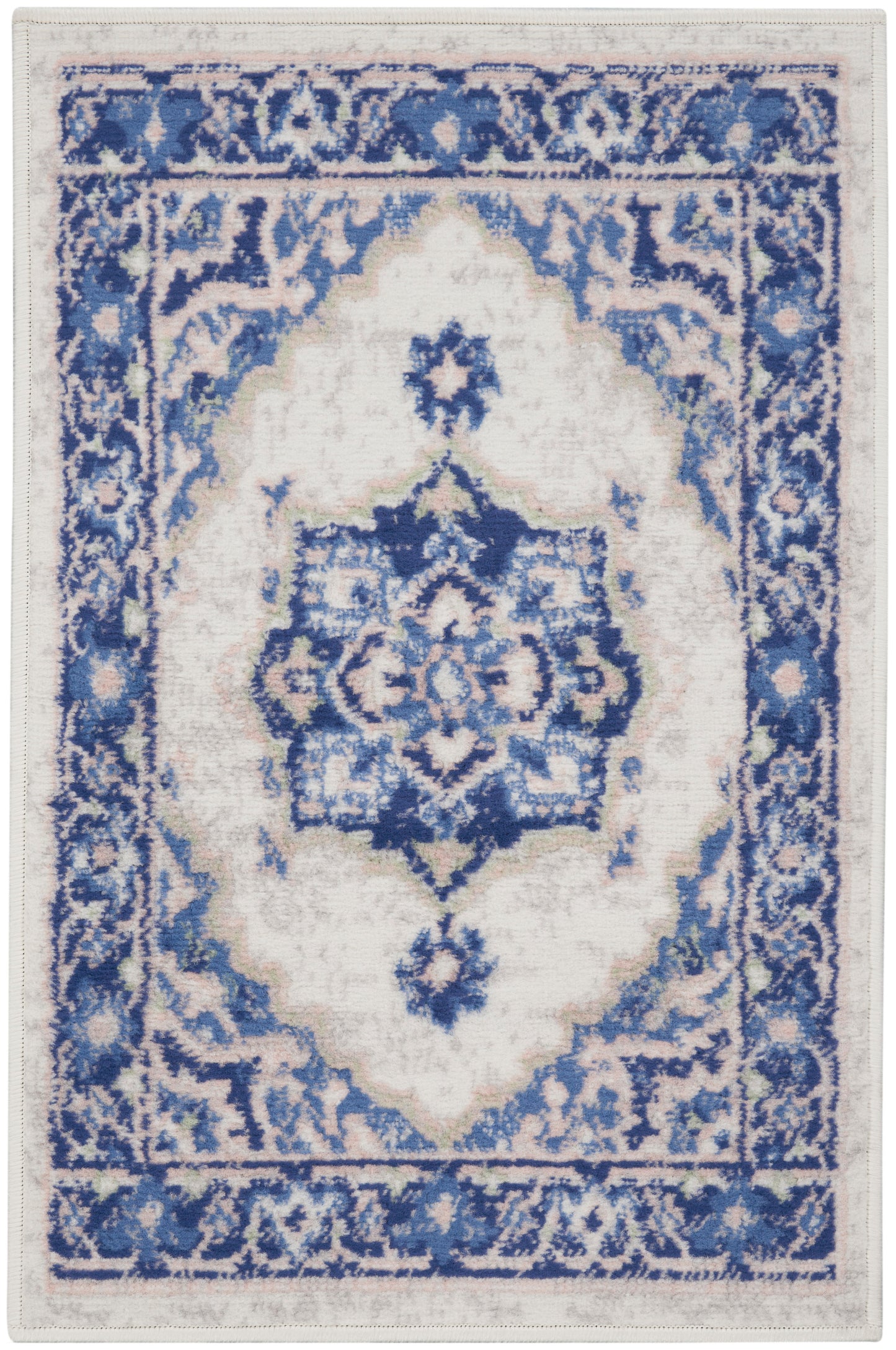 Nourison Home Whimsicle WHS03 Ivory Blue Transitional Power-loomed Rug