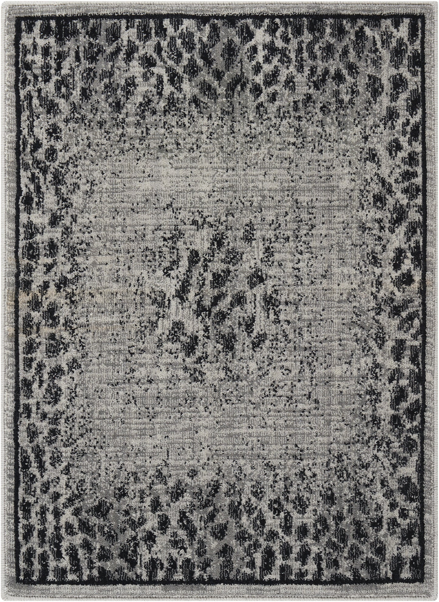 Nourison Home Riviera RI07 Grey Black Contemporary Loomed Rug