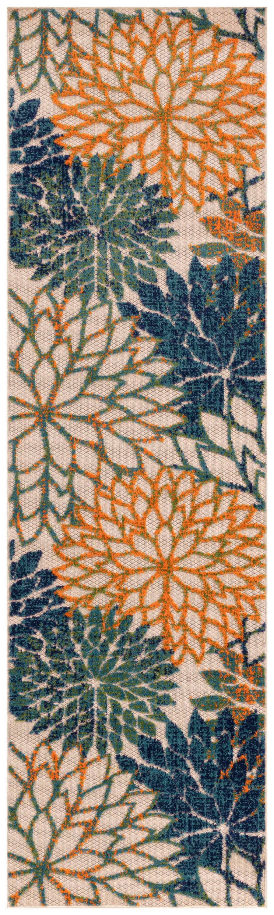 Nourison Home Aloha ALH05 Blue Green Contemporary Power-loomed Rugs