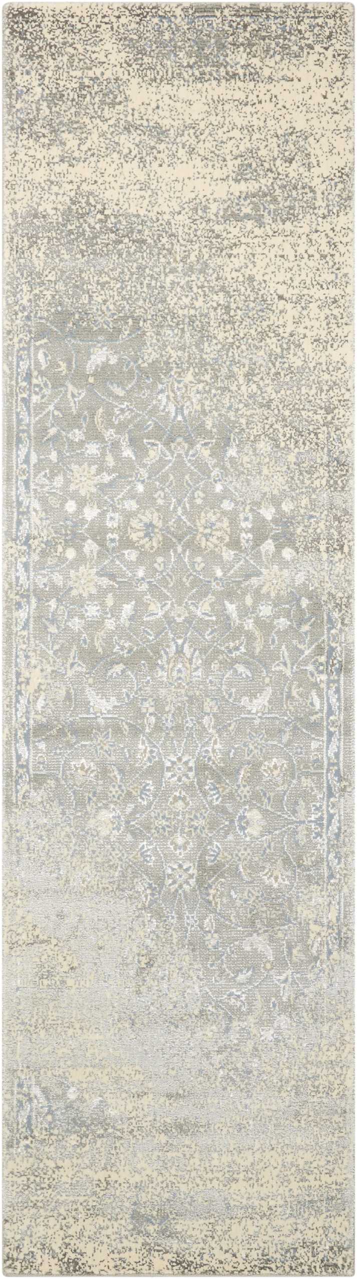 Nourison Home Luminance LUM10 Silver Transitional Loomed Rug