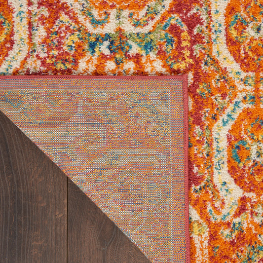 Nourison Home Allur Red Multicolor Transitional