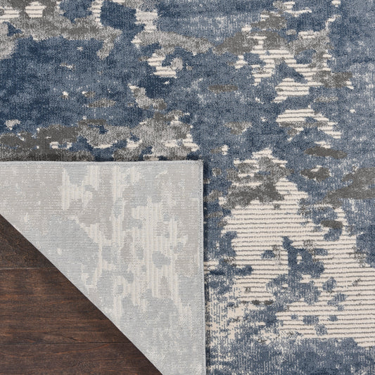 Nourison Home Rustic Textures Grey Blue Contemporary
