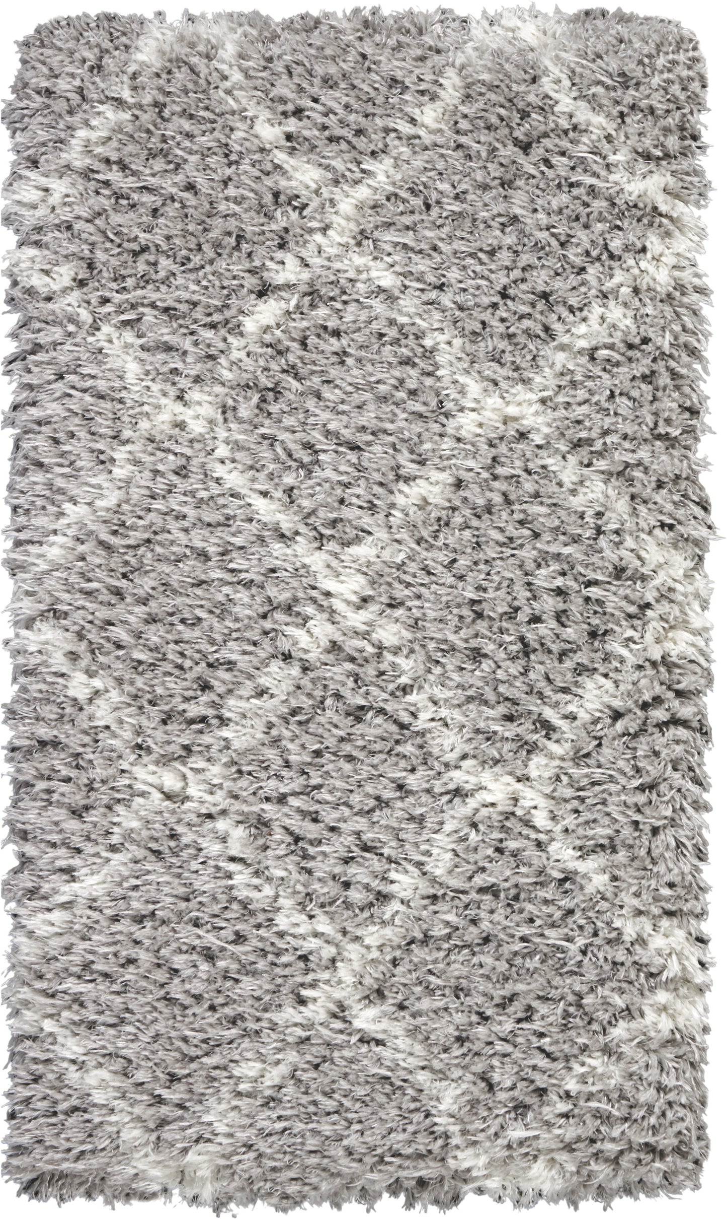 Nourison Home Luxe Shag LXS02 Grey Ivory Contemporary Power-loomed Rug