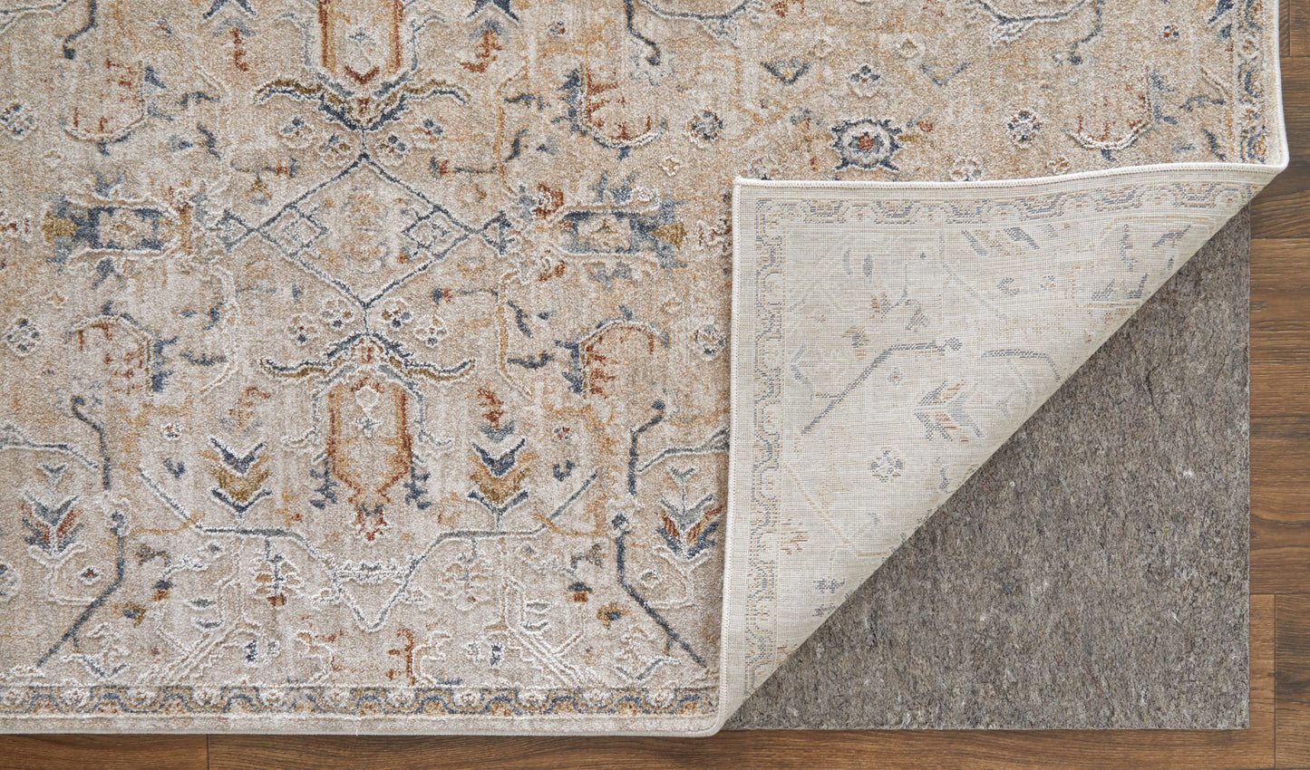 Feizy Pasha 39M6F Beige Transitional/Bohemian & Eclect Machinemade Rug