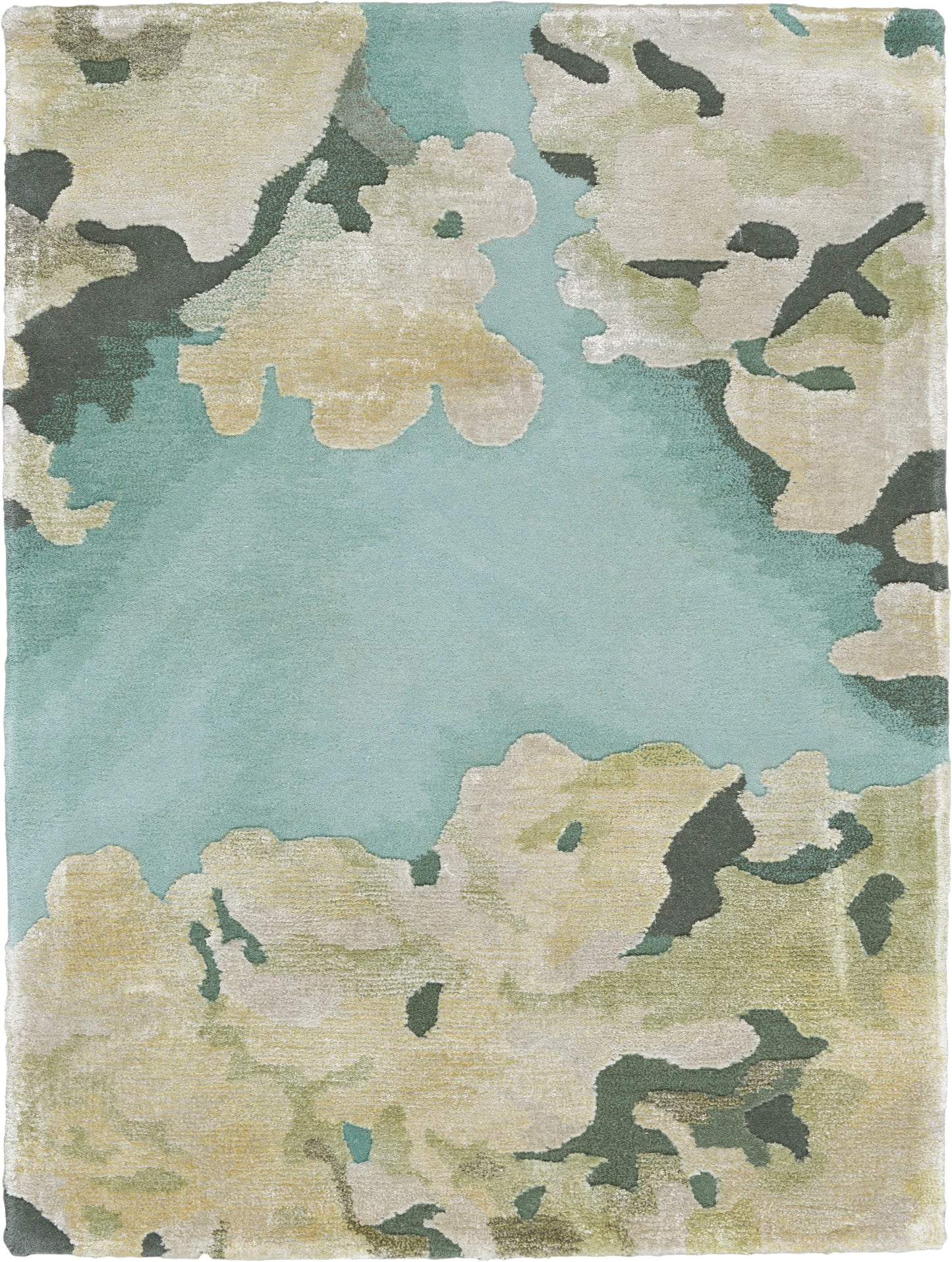 Nourison Home Prismatic PRS06 Aqua Contemporary Hand Tufted Rug