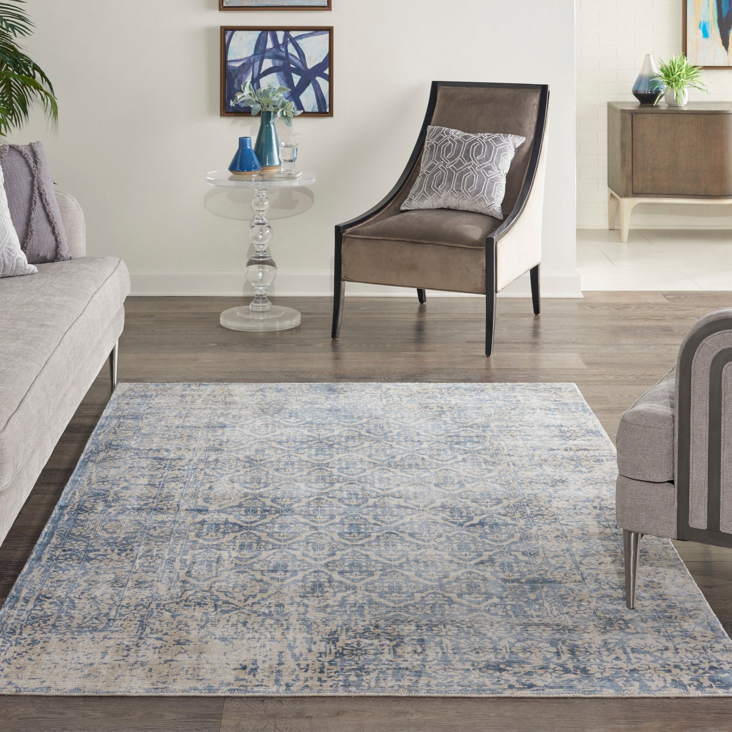 Nourison Home Desert Skies Blue Traditional