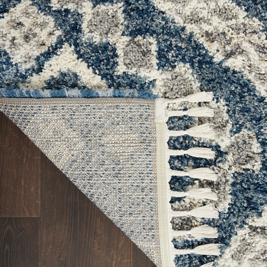 Nourison Home Oslo Shag Denim Blue Contemporary
