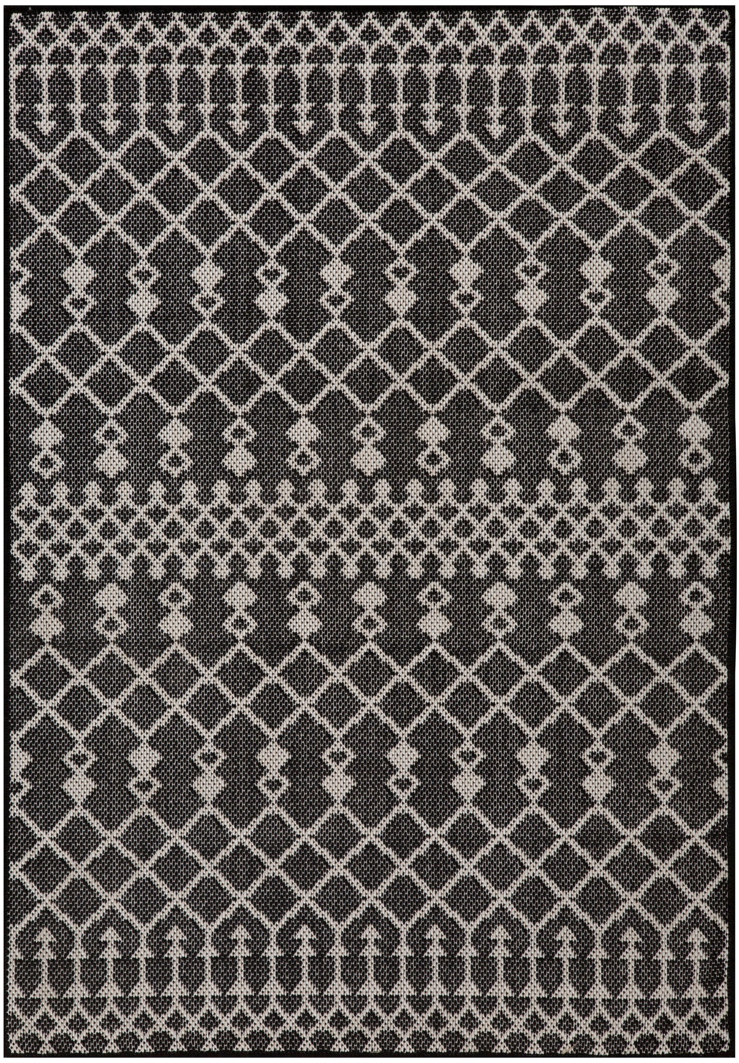 Nourison Home Positano POS02 Black Contemporary Power-loomed Rug