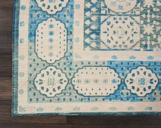 Nourison Home Madera Teal Transitional