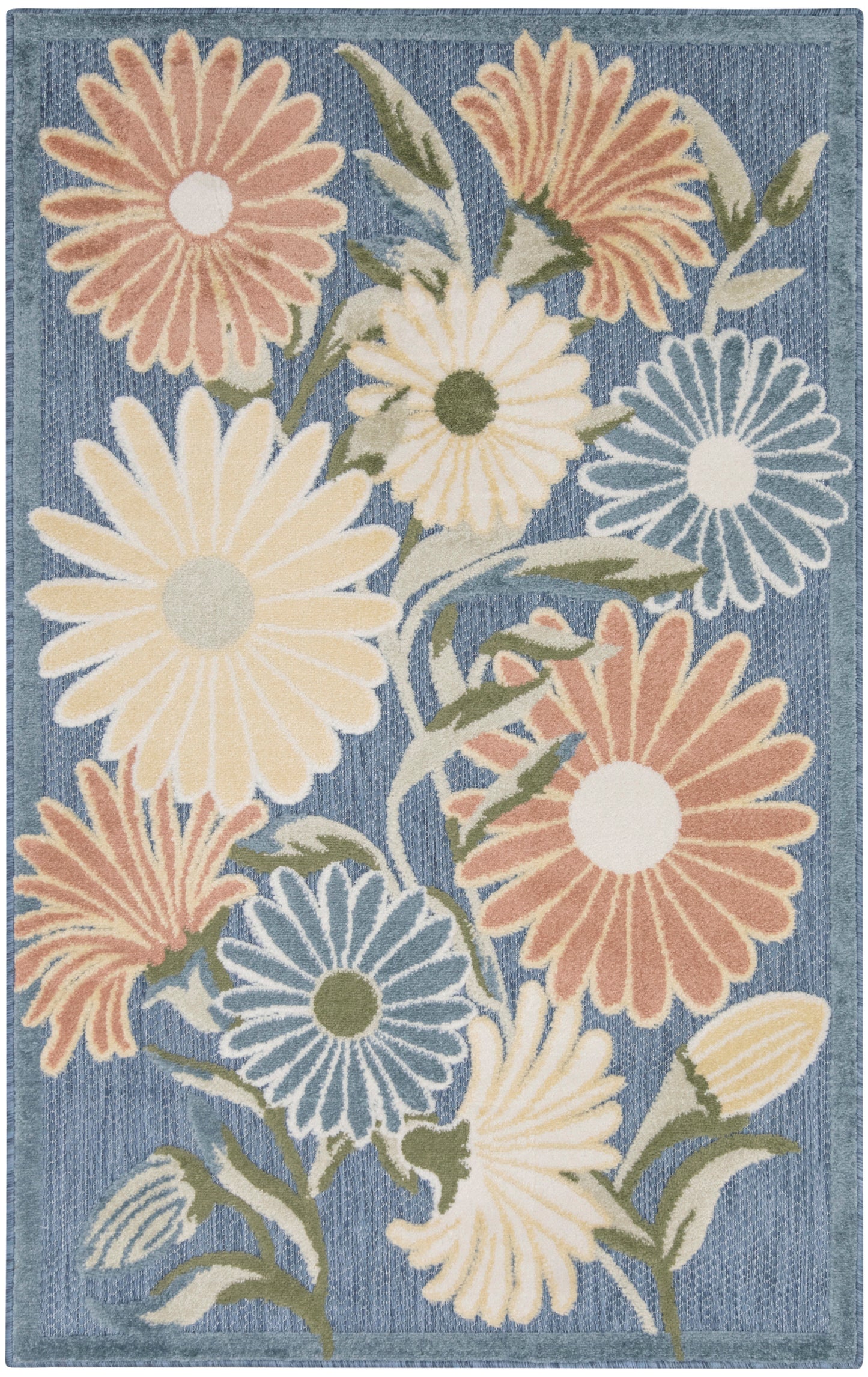 Nourison Home Aloha ALH33 Blue Sage Contemporary Power-loomed Rugs