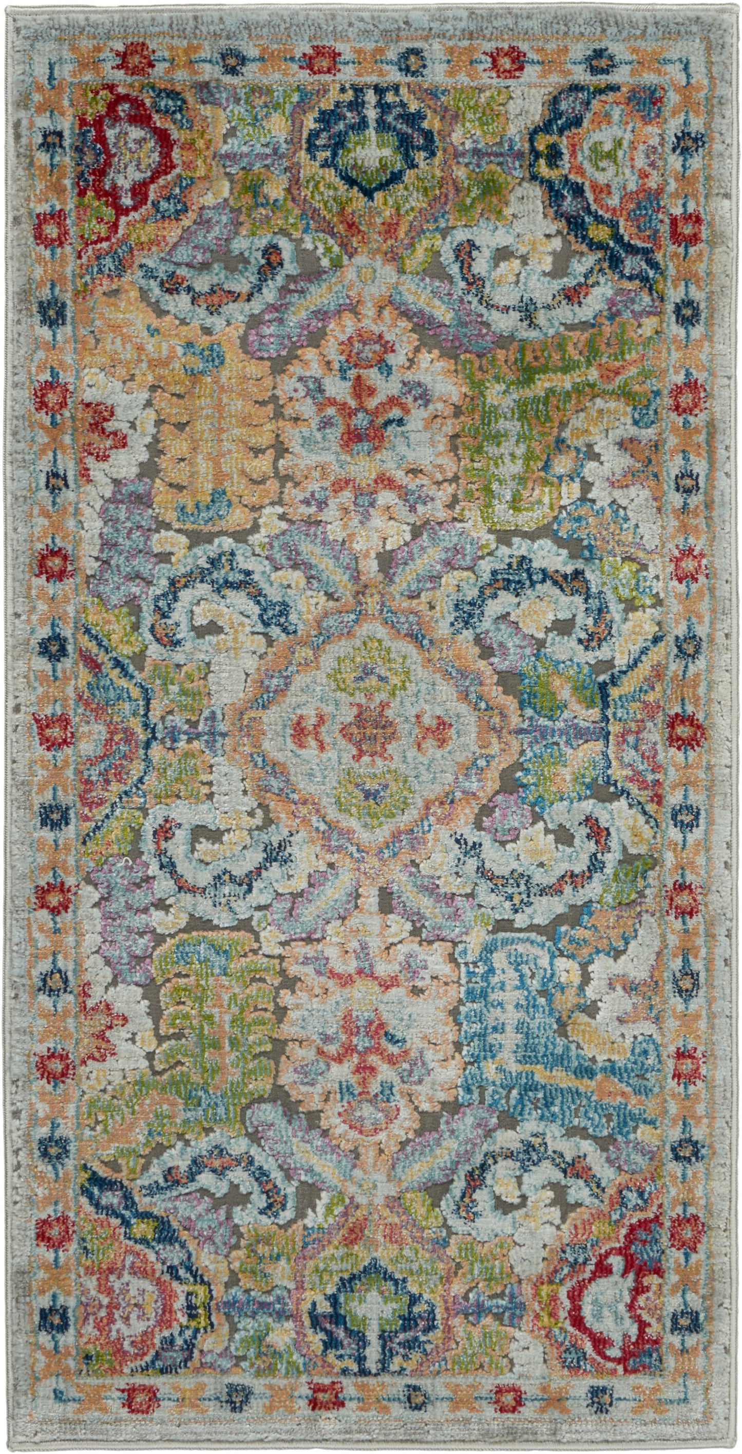 Nourison Home Ankara Global ANR12 Grey Multicolor Traditional Power-loomed Rug