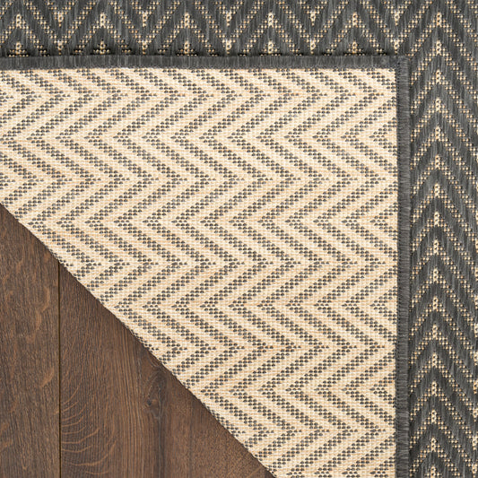 Nourison Home Horizon Indoor/Outdoor Charcoal Contemporary