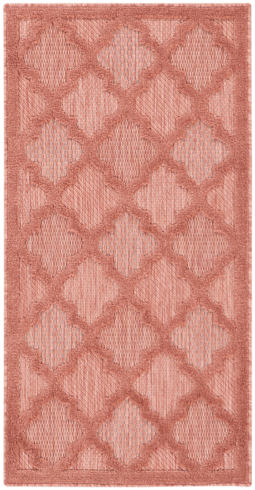 Nourison Home Easy Care NES01 Coral Orange Contemporary Flat Weave Rug
