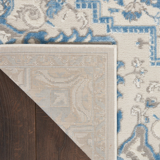 Nourison Home Elation Ivory Blue Traditional