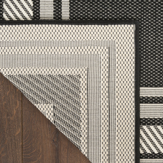 Nourison Home Horizon Indoor/Outdoor Black Contemporary